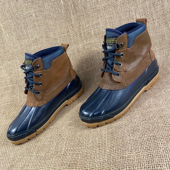 Shoes - Women’s duck boots rain boots blue leather thermollte insulation size 7 M